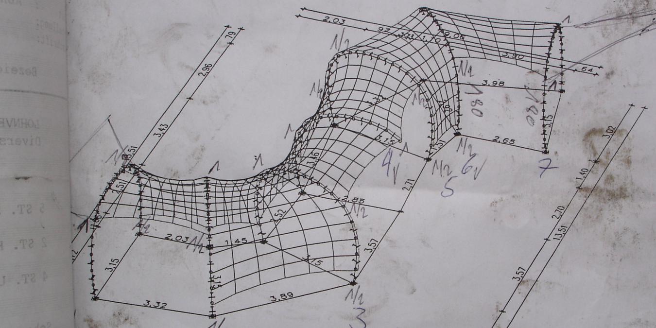 Entwurfszeichnung Textile Architektur, Halver