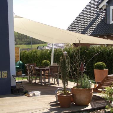 7 Sonnensegel, tempotäre Beschattung / Wetterschutz