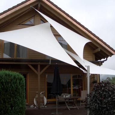 10 Sonnensegel, tempotäre Beschattung / Wetterschutz