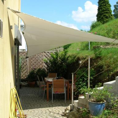 14 Sonnensegel, tempotäre Beschattung / Wetterschutz