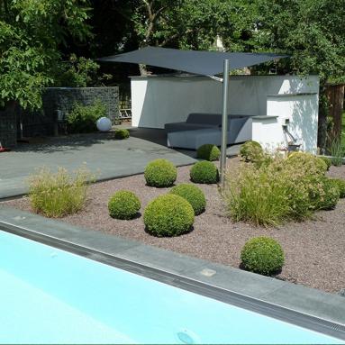 55 Sonnensegel, tempotäre Beschattung