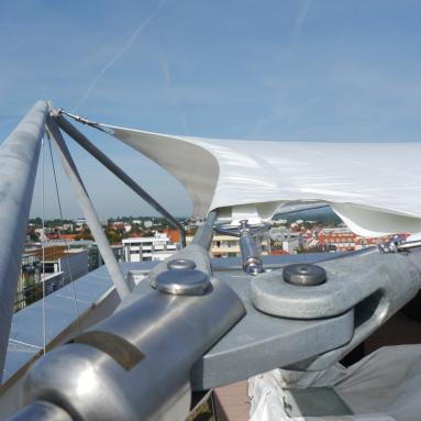 Abspannspunkt Membranbau, Kempten 