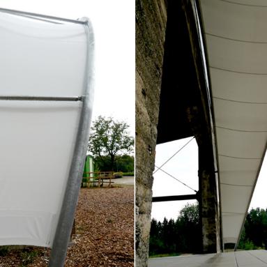 Bühnenüberdachung, SCHÖNUNDGUT Erfahrungsfeld Fischbacherberg, Siegen